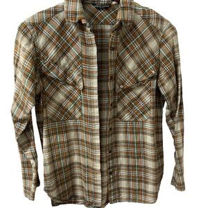 Women’s Bern Conrad New York Plaid Button-Up Flannel Shirt Size 4